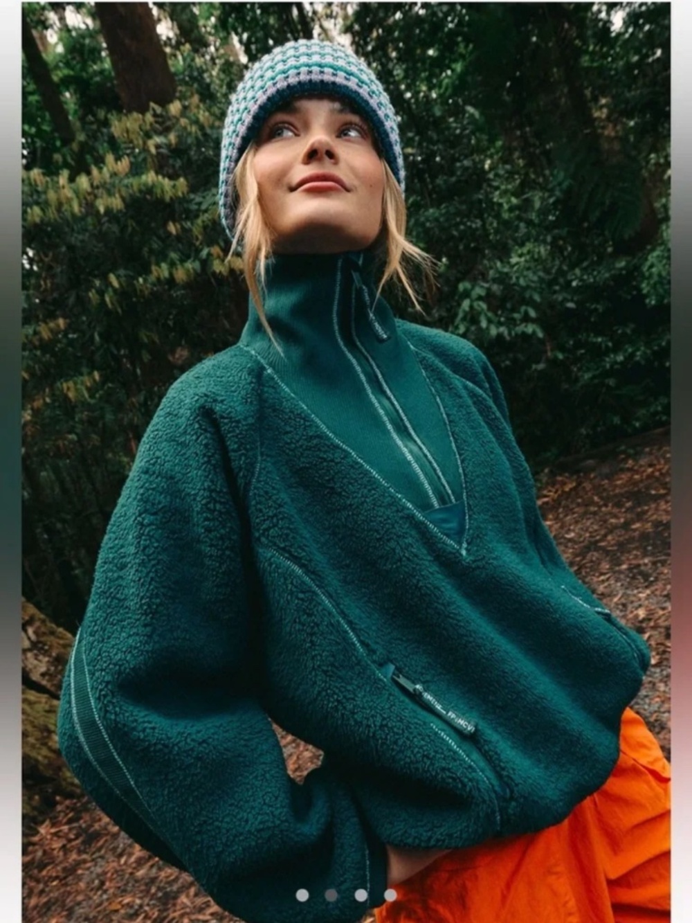 FP Movement Free People Ready Set Rib Pullover - Dark Teal